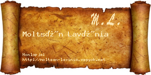 Moltsán Lavínia névjegykártya
